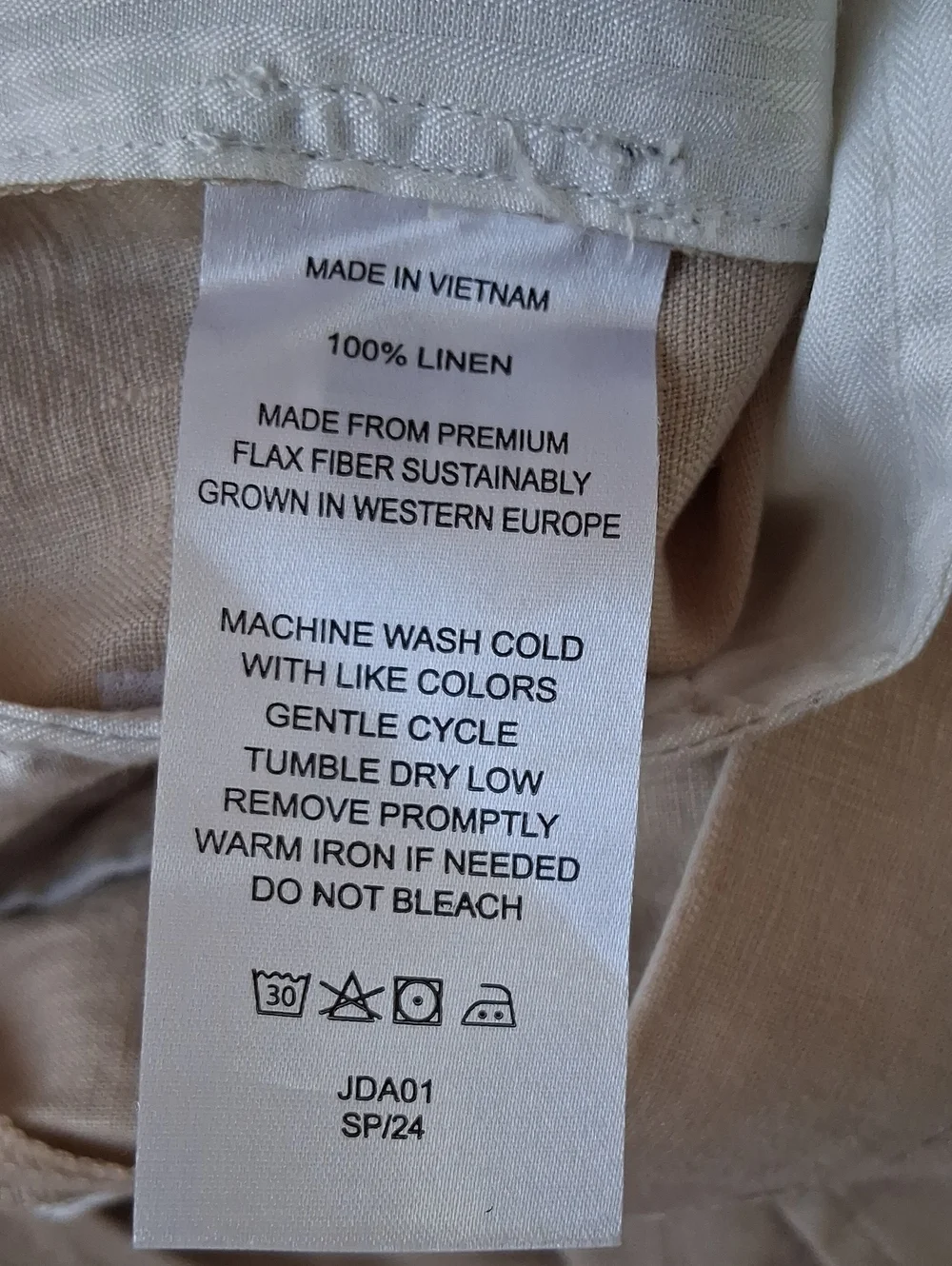 Quince 100% European Linen Dress Pants Drifwood 32×32